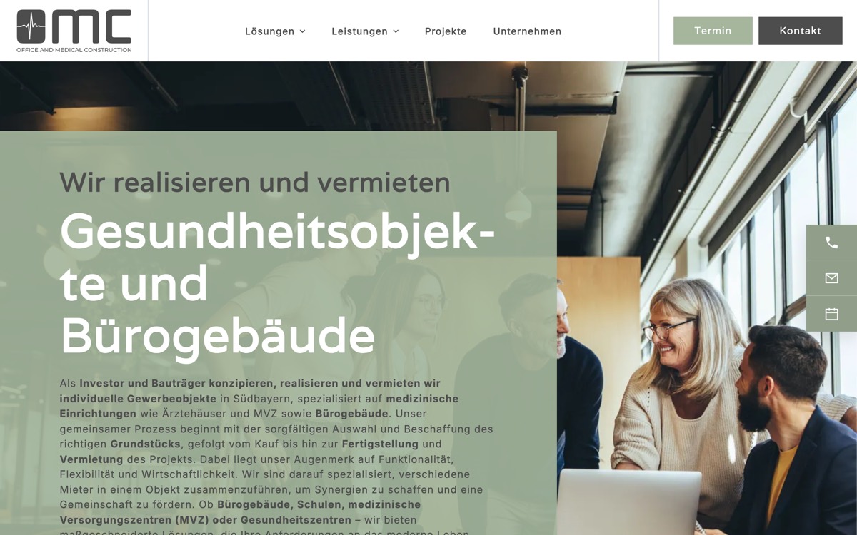 Startseite von OMC Bayern, betreut von Fresh Mind Marketing